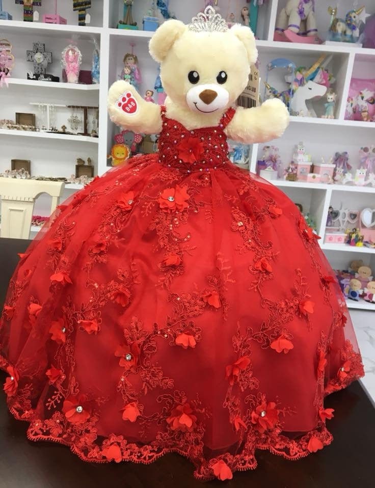 Personalized Quinceanera Teddy Bear Dress, Custom made Teddy Bear Dress, Includes Custom made Dress and Bear438