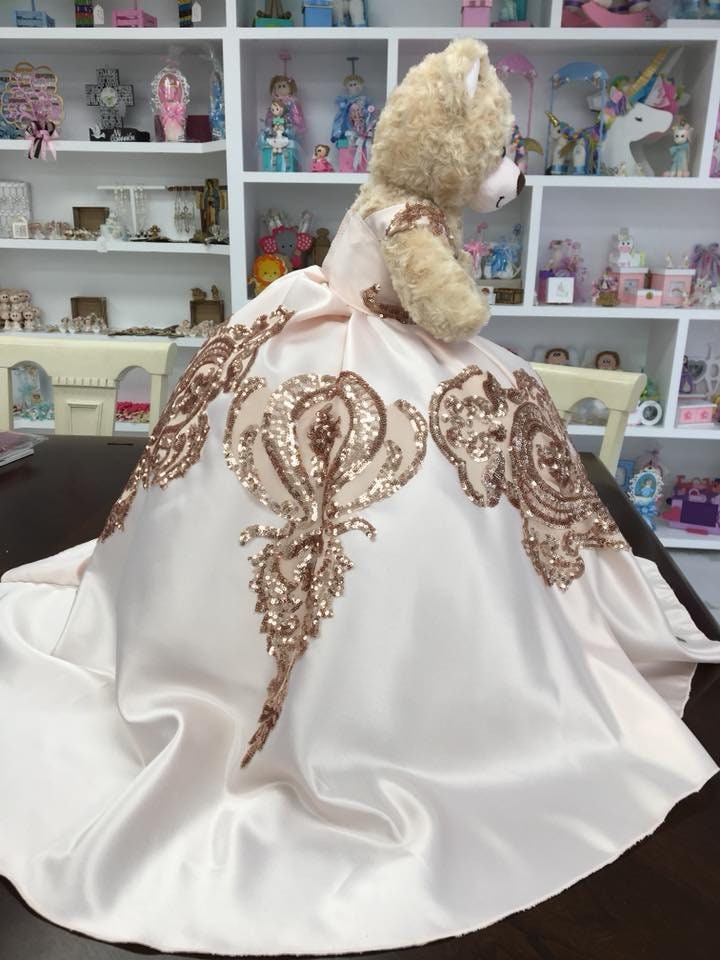 Personalized Quinceanera Teddy Bear Dress, Custom made Teddy Bear Dress, Includes Custom made Dress and Bear482