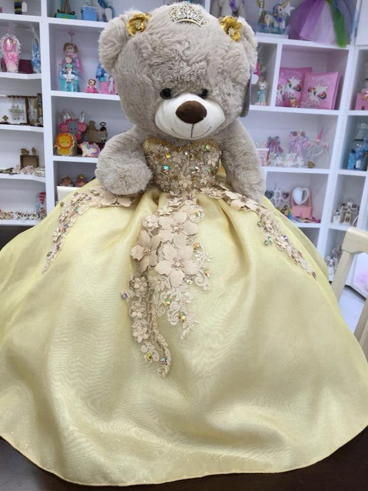 Personalized Quinceanera Teddy Bear Dress, Custom made Teddy Bear Dress, Includes Custom made Dress and Bear514