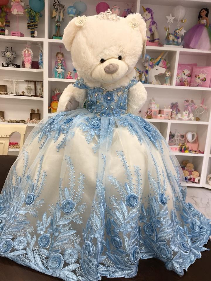 Personalized Quinceanera Teddy Bear Dress, Custom made Teddy Bear Dress, Includes Custom made Dress and Bear438