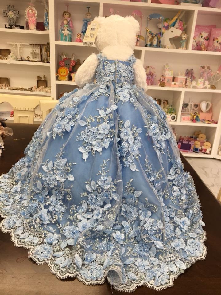 Personalized Quinceanera Teddy Bear Dress, Custom made Teddy Bear Dress, Includes Custom made Dress and Be372ar