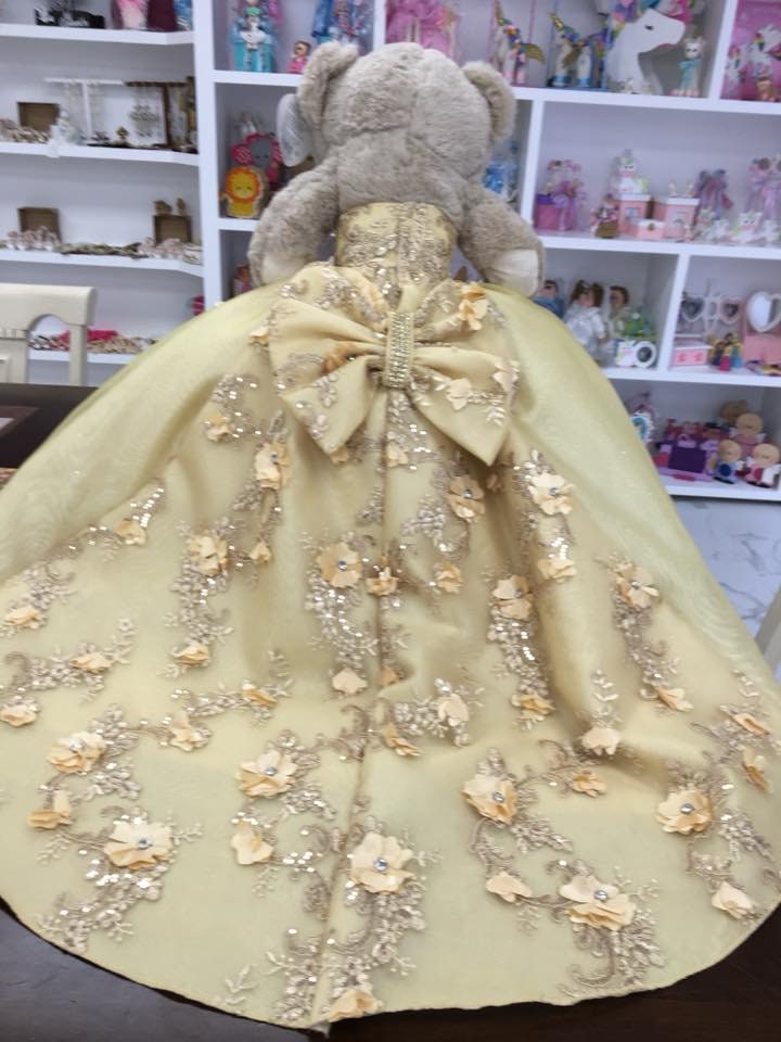 Personalized Quinceanera Teddy Bear Dress, Custom made Teddy Bear Dress, Includes Custom made Dress and Bear514
