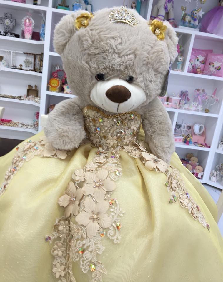 Personalized Quinceanera Teddy Bear Dress, Custom made Teddy Bear Dress, Includes Custom made Dress and Bear514