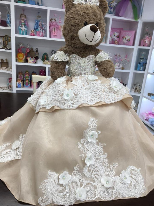 Personalized Quinceanera Teddy Bear Dress, Custom made Teddy Bear Dress, Includes Custom made Dress and Bear319