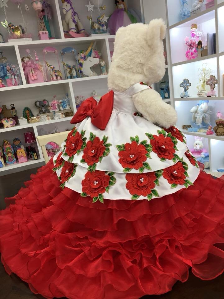 Personalized Quinceanera Teddy Bear Dress, Custom made Teddy Bear Dress, Includes Custom made Dress and Bear86