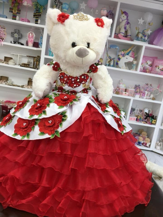 Personalized Quinceanera Teddy Bear Dress, Custom made Teddy Bear Dress, Includes Custom made Dress and Bear86