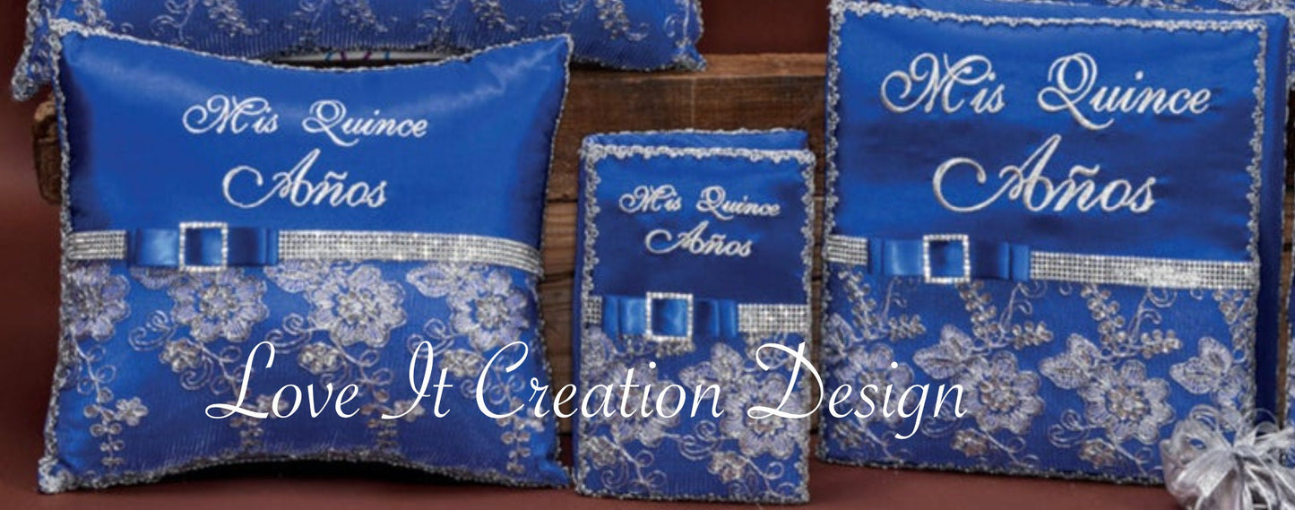 Set de Cojines para Quinceanera/Custom made Pillow Set/ Set de Cojines para Quinceanera Custom Sweet Sixteen Set Quinceanera Pillow Set237