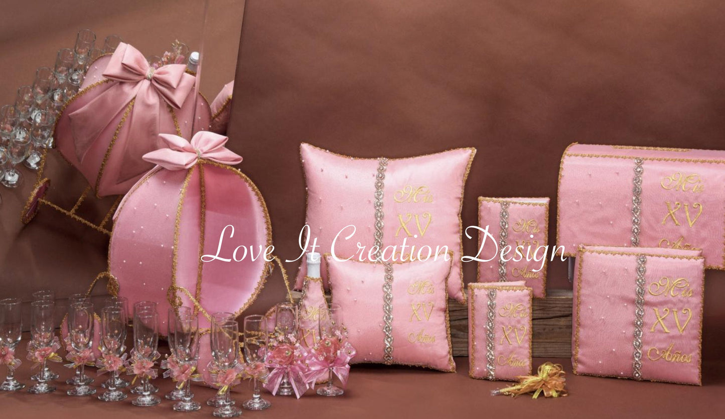 Set de Cojines para Quinceanera/Custom made Pillow Set/ Set de Cojines para Quinceanera Custom Sweet Sixteen Set Quinceanera Pillow Set202