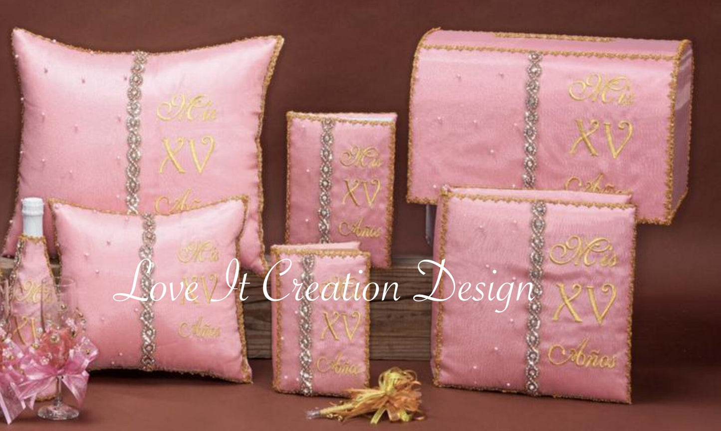 Set de Cojines para Quinceanera/Custom made Pillow Set/ Set de Cojines para Quinceanera Custom Sweet Sixteen Set Quinceanera Pillow Set202