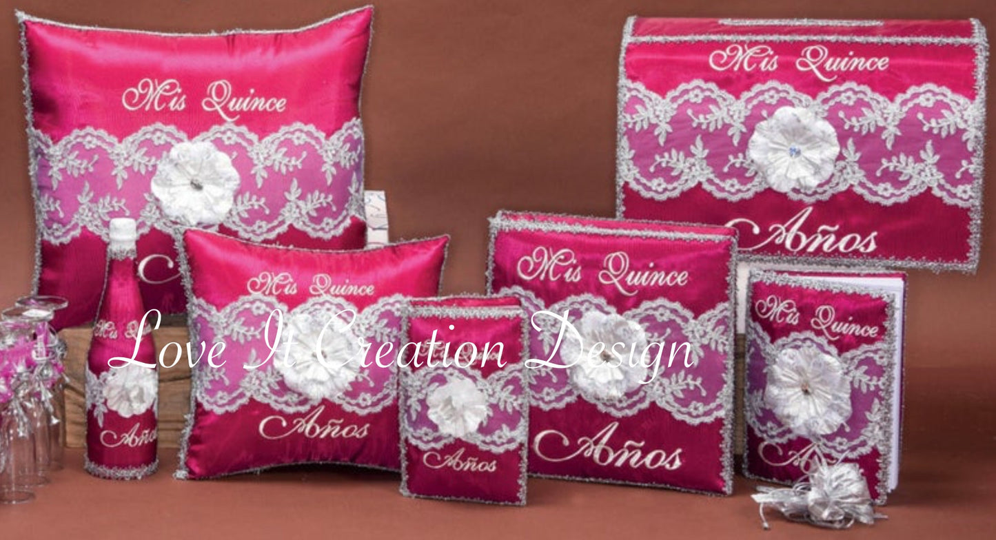 Set de Cojines para Quinceanera/Custom made Pillow Set/ Set de Cojines para Quinceanera Custom Sweet Sixteen Set Quinceanera Pillow Set225
