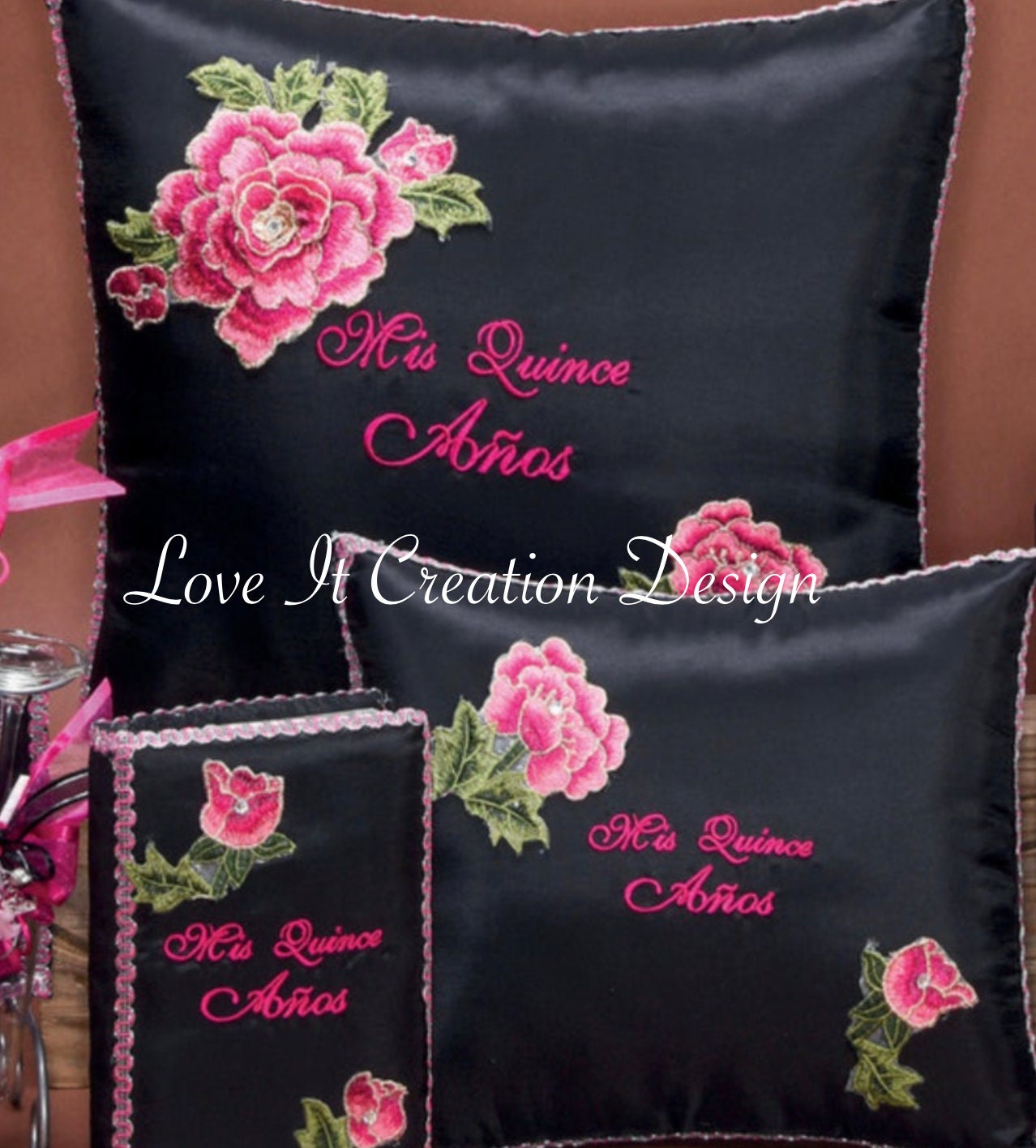 Set de Cojines para Quinceanera/Custom made Pillow Set/ Set de Cojines para Quinceanera Custom Sweet Sixteen Set Quinceanera Pillow Set442