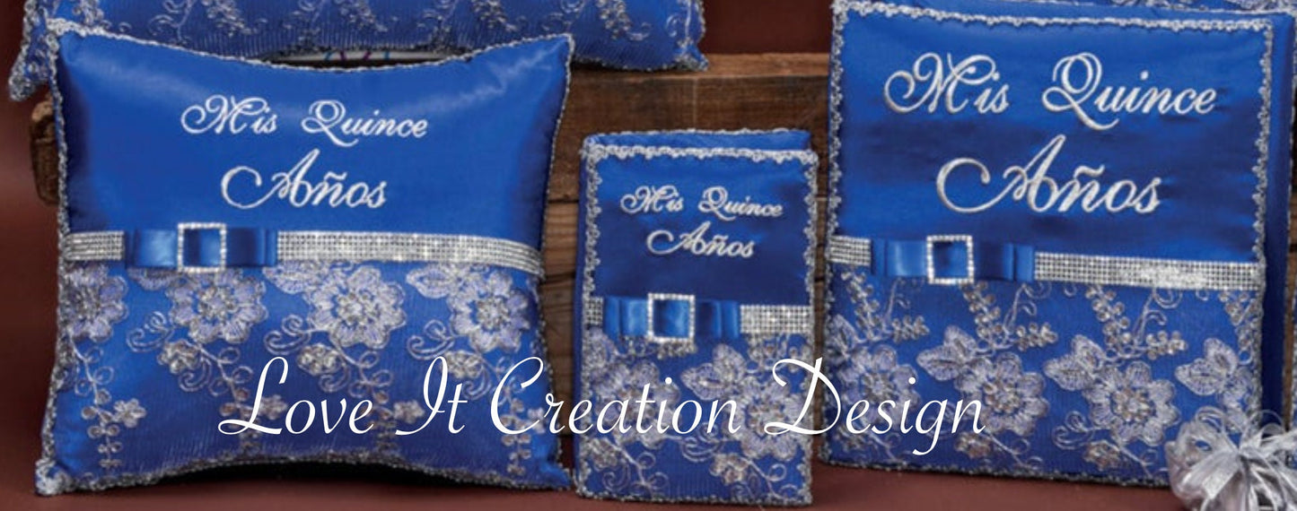 Set de Cojines para Quinceanera/Custom made Pillow Set/ Set de Cojines para Quinceanera Custom Sweet Sixteen Set Quinceanera Pillow Set237
