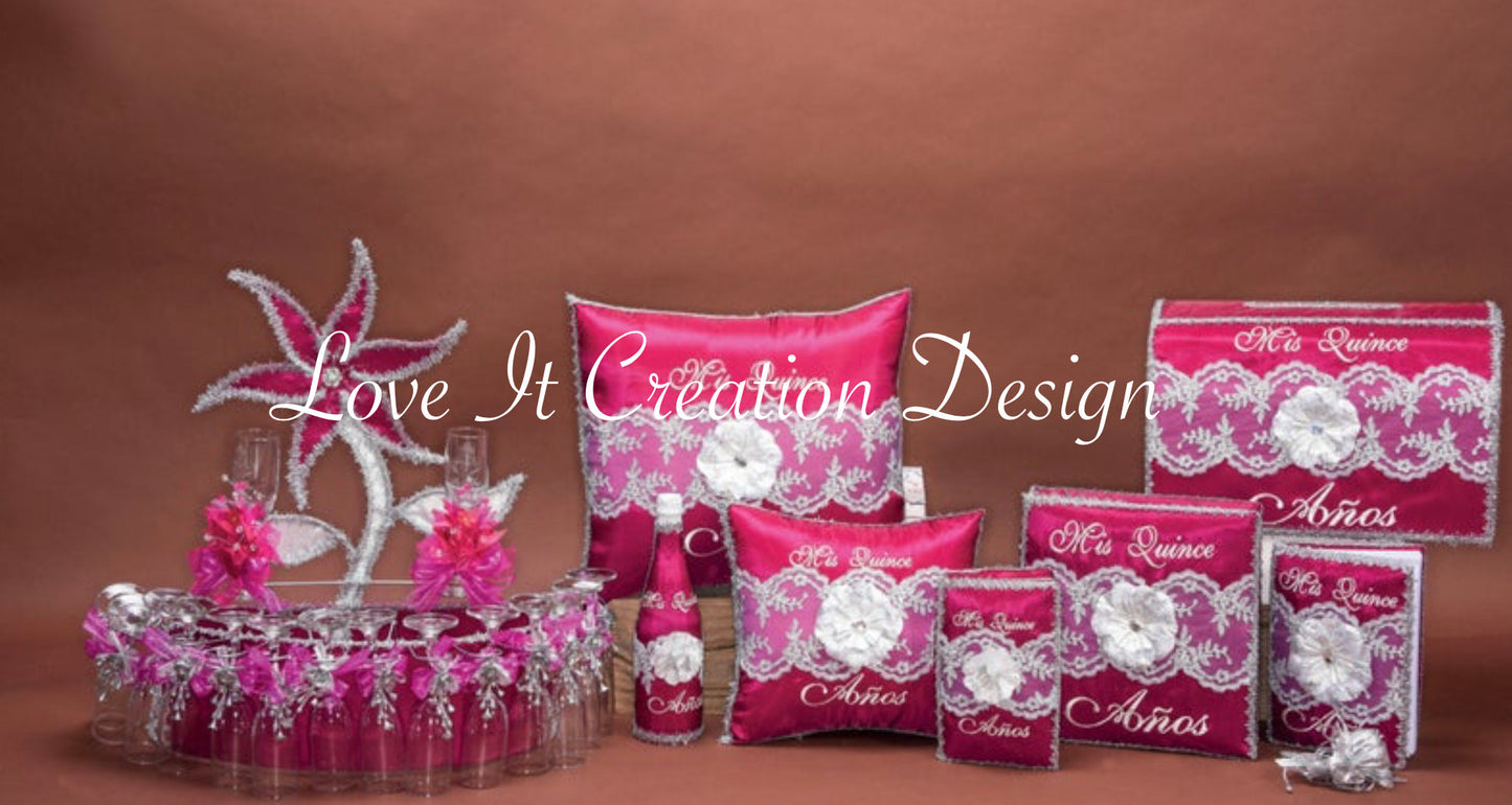 Set de Cojines para Quinceanera/Custom made Pillow Set/ Set de Cojines para Quinceanera Custom Sweet Sixteen Set Quinceanera Pillow Set225