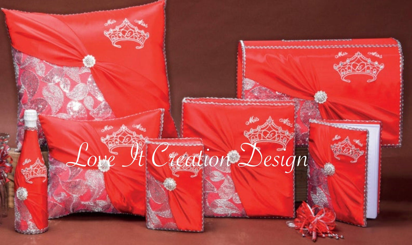 Set de Cojines para Quinceanera/Custom made Pillow Set/ Set de Cojines para Quinceanera Custom Sweet Sixteen Set Quinceanera Pillow Set273