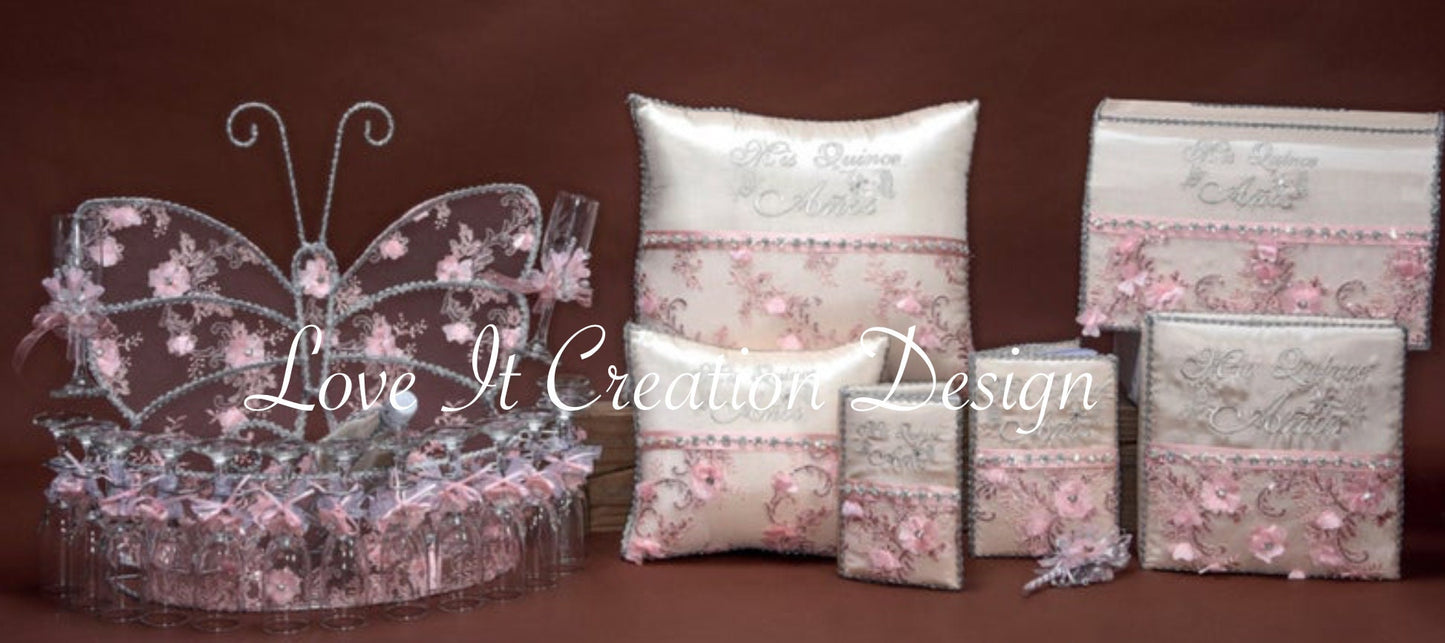 Set de Cojines para Quinceanera/Custom made Pillow Set/ Set de Cojines para Quinceanera Custom Sweet Sixteen Set Quinceanera Pillow Set283