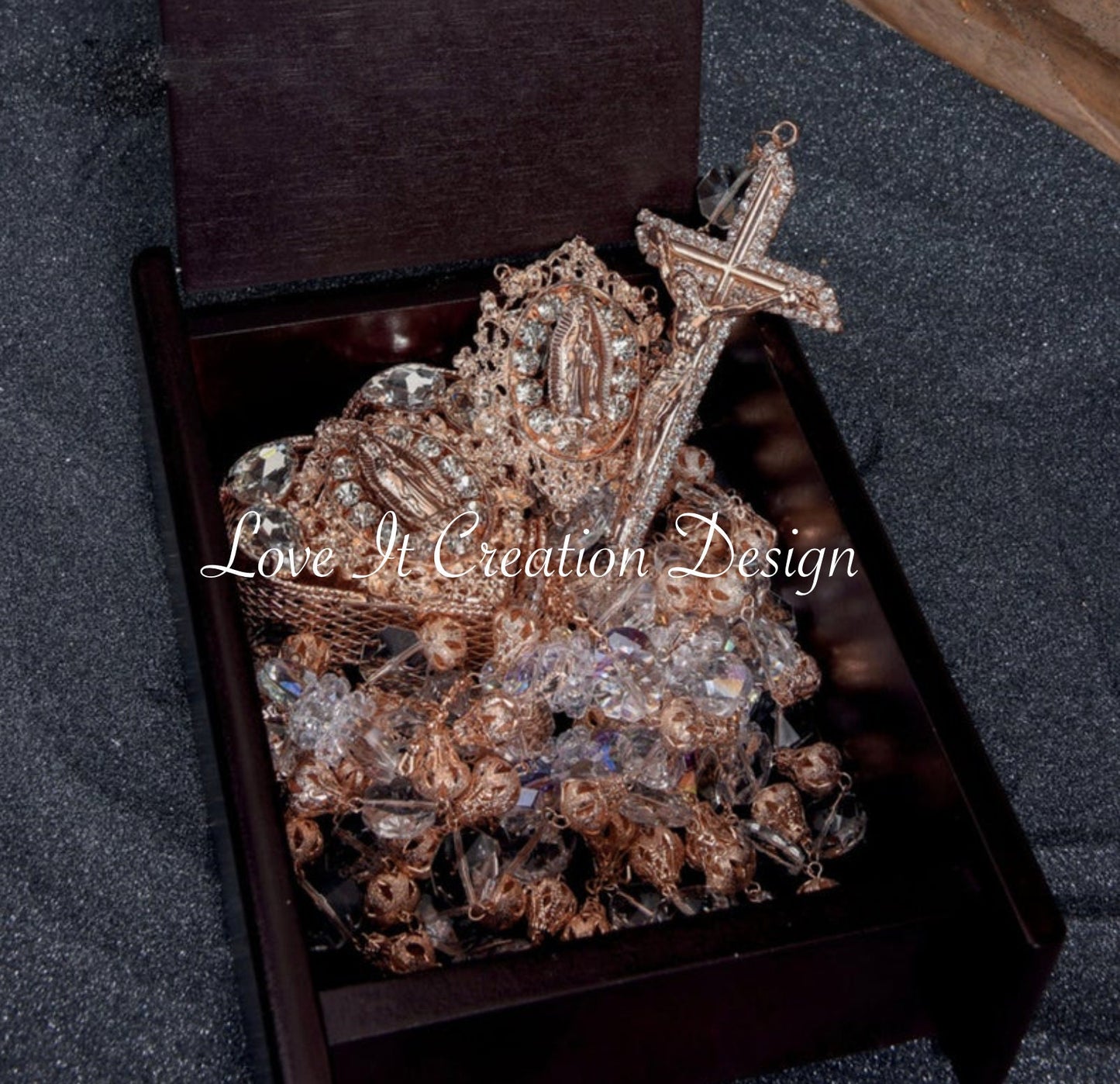 Set de Rosario, Arras y Lazo/Set of Rosary, Arras and Beautiful Wedding Lasso and Matching Rosary and Arras 12