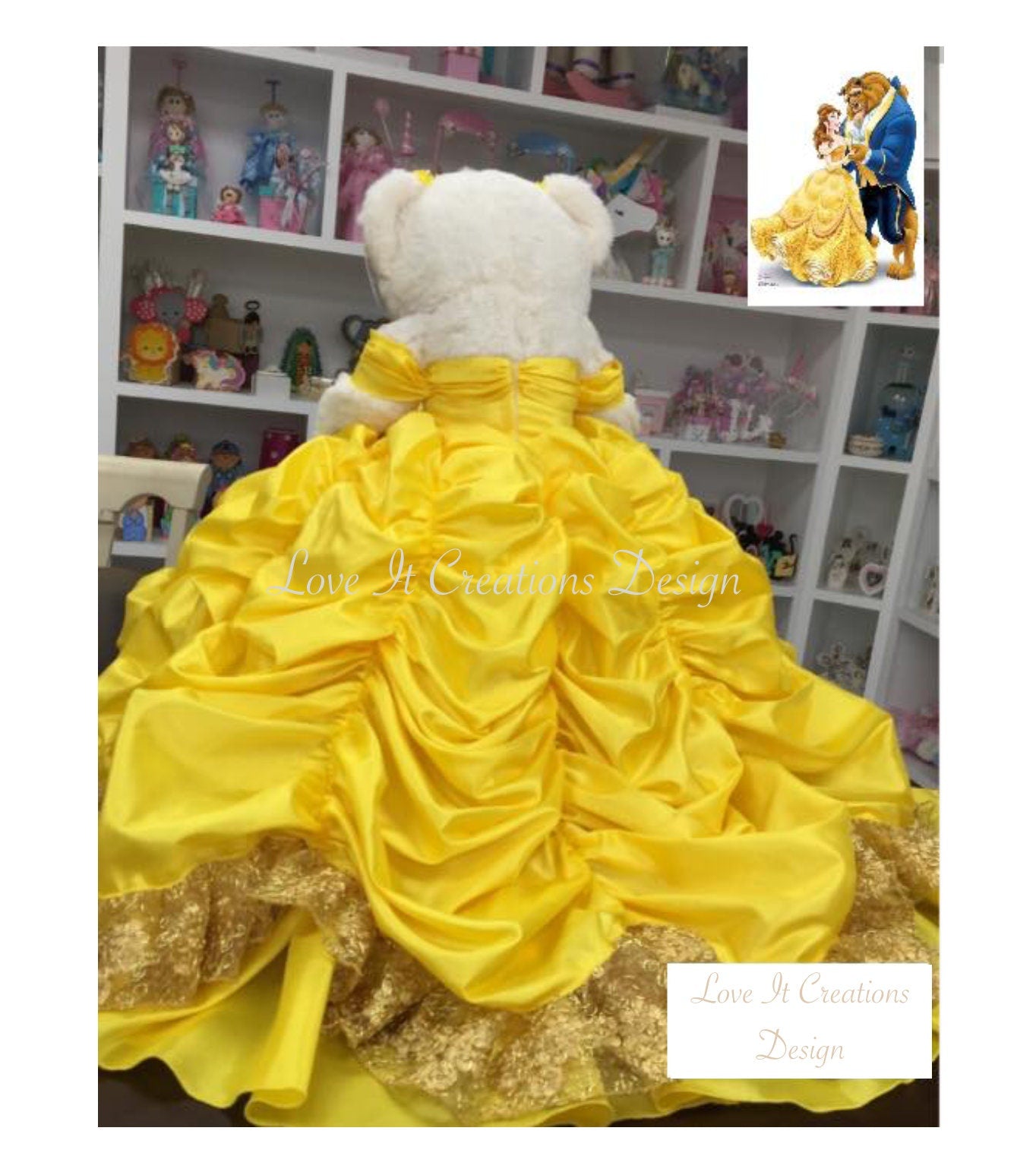 Personalized Quinceanera Teddy Bear Dress, Custom made Teddy Bear Dress, Includes Custom made Dress and Bear71