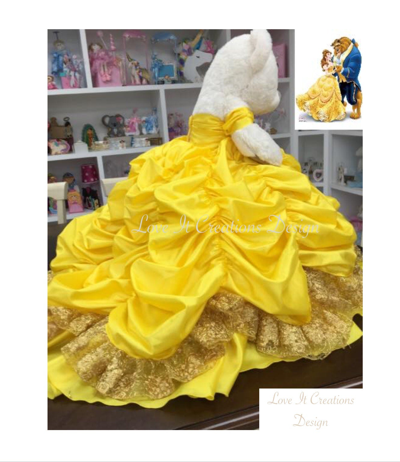 Personalized Quinceanera Teddy Bear Dress, Custom made Teddy Bear Dress, Includes Custom made Dress and Bear71