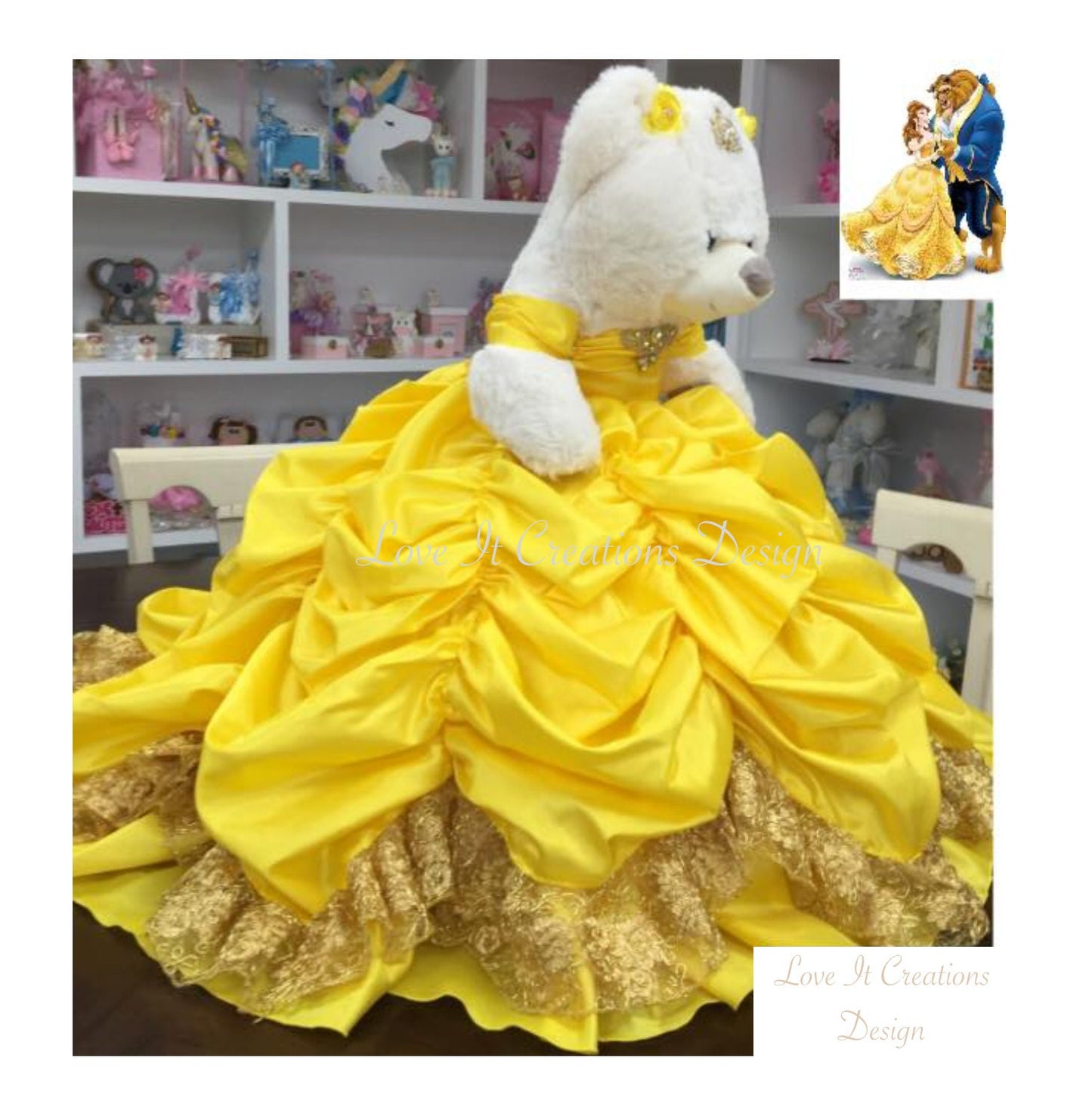 Personalized Quinceanera Teddy Bear Dress, Custom made Teddy Bear Dress, Includes Custom made Dress and Bear71