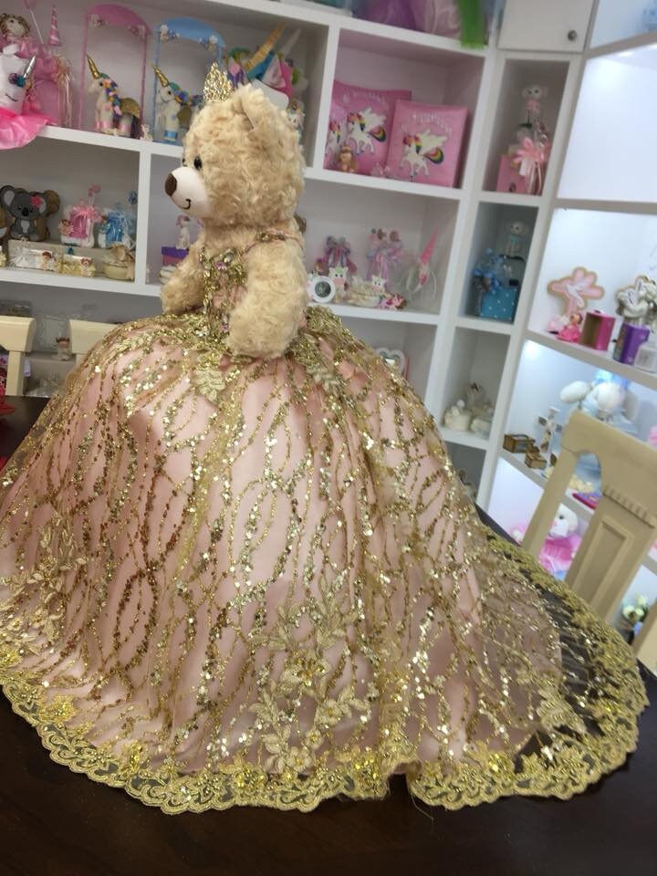 Personalized Quinceanera Teddy Bear Dress, Custom made Teddy Bear Dress, Includes Custom made Dress and Bear180