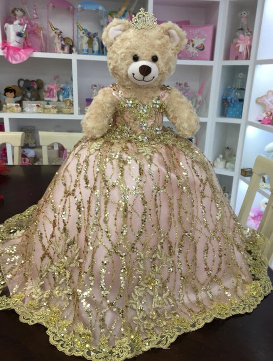 Personalized Quinceanera Teddy Bear Dress, Custom made Teddy Bear Dress, Includes Custom made Dress and Bear180