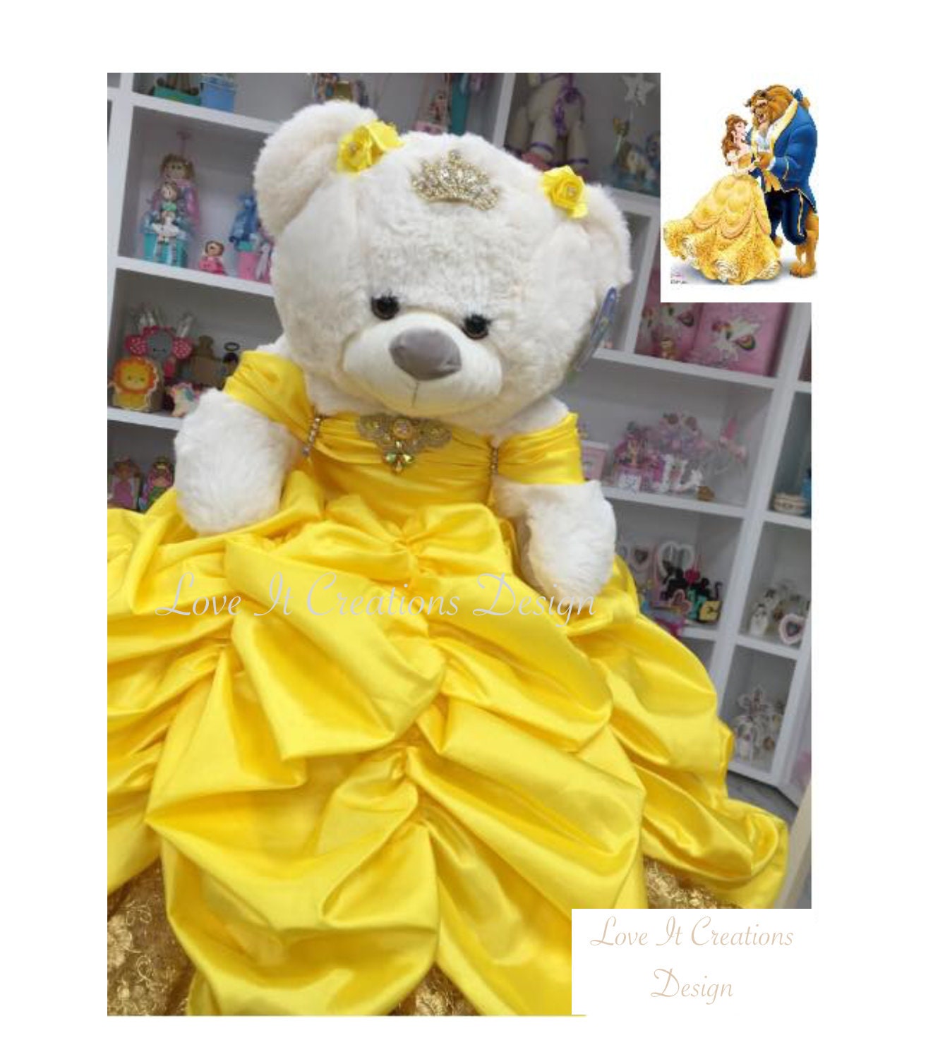 Personalized Quinceanera Teddy Bear Dress, Custom made Teddy Bear Dress, Includes Custom made Dress and Bear71