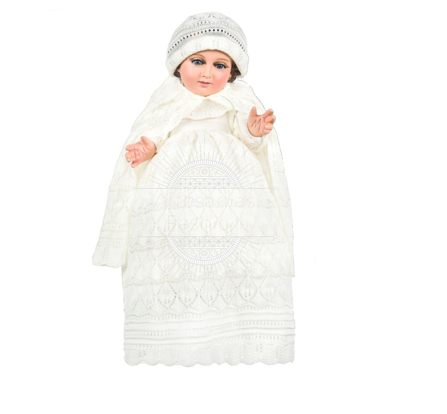 Trajecito Bordado Fino a Mano/Tejido para Niño Dios con accesorios Incluidos/Baby Jesus Outfit117