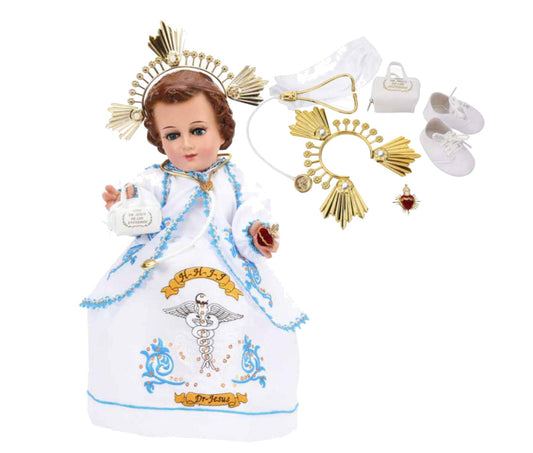 Trajecito de Nino Doctor para Niño Dios con accesorios Incluidos/Baby Jesus Outfit18