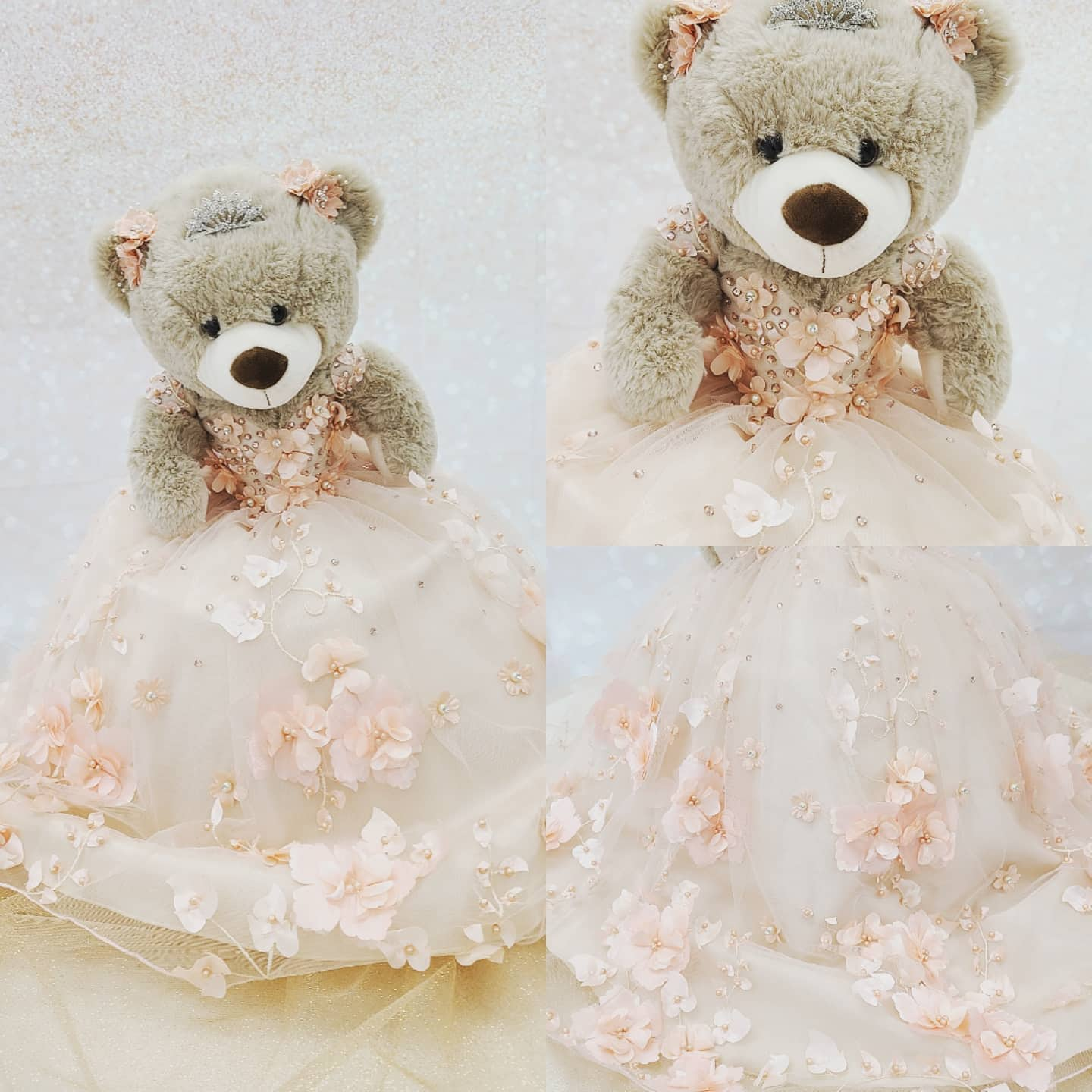 Personalized Quinceanera Teddy Bear Dress, Custom made Teddy Bear Dress, Includes Custom made Dress and Bear185