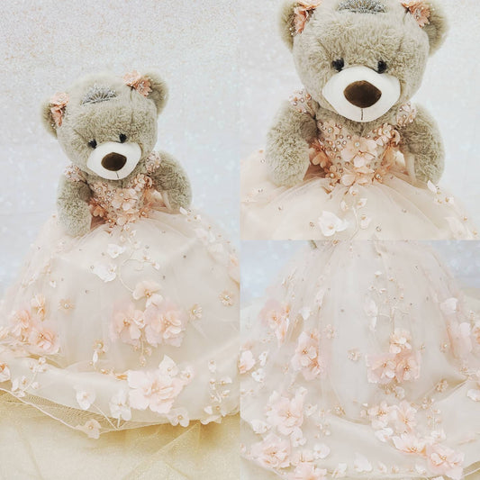 Personalized Quinceanera Teddy Bear Dress, Custom made Teddy Bear Dress, Includes Custom made Dress and Bear185