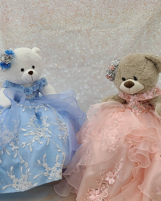 Personalized Quinceanera Teddy Bear Dress, Custom made Teddy Bear Dress, Includes Custom made Dress and Bear101