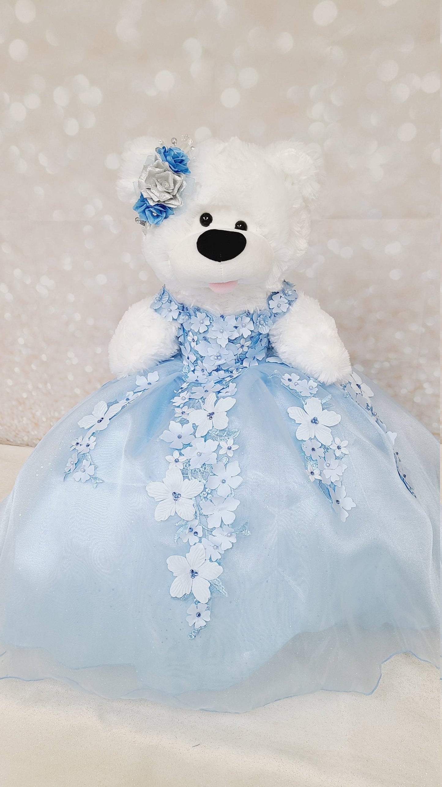 Personalized Quinceanera Teddy Bear Dress, Custom made Teddy Bear Dress, Includes Custom made Dress and Bear73