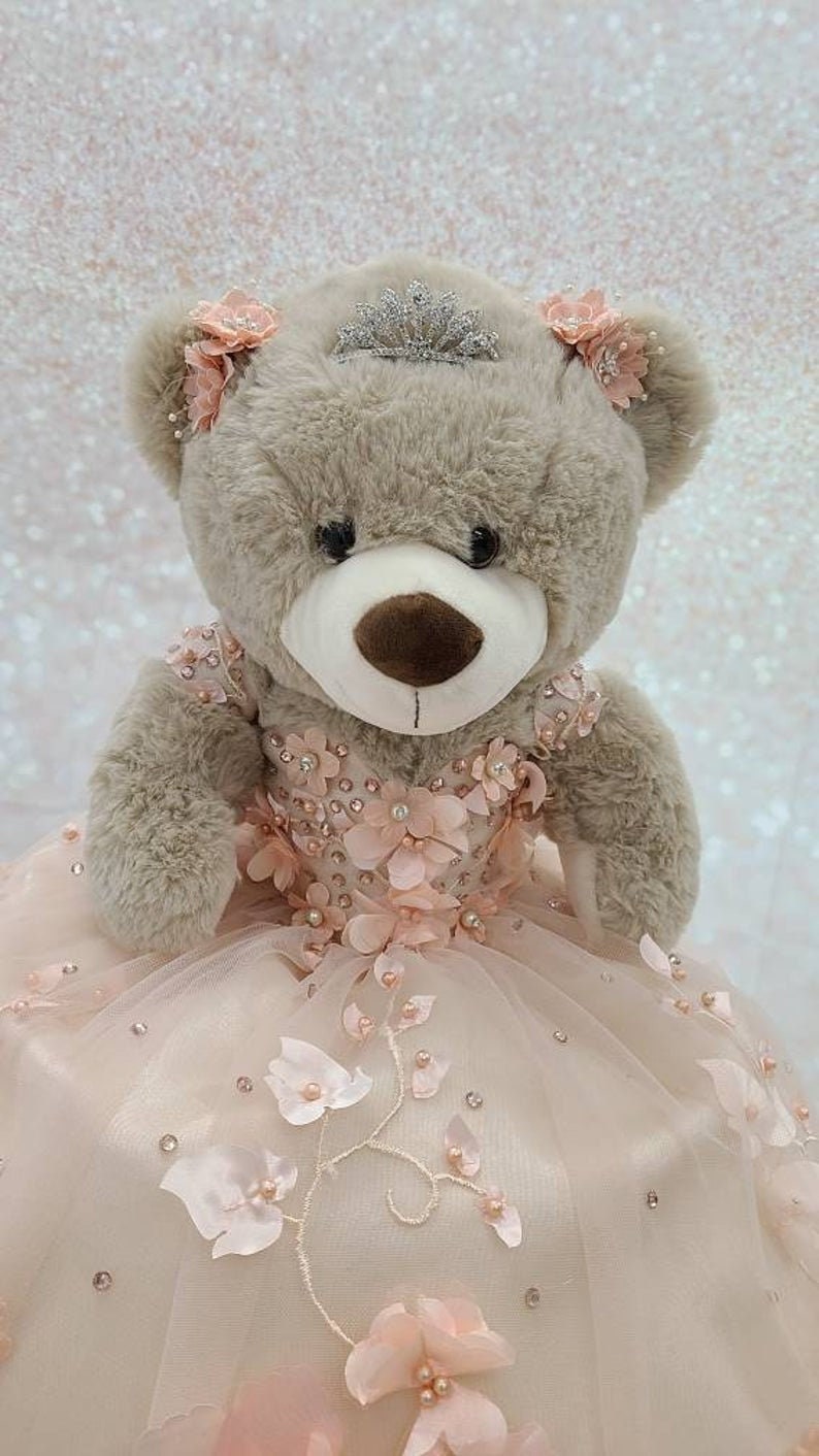 Personalized Quinceanera Teddy Bear Dress, Custom made Teddy Bear Dress, Includes Custom made Dress and Bear73