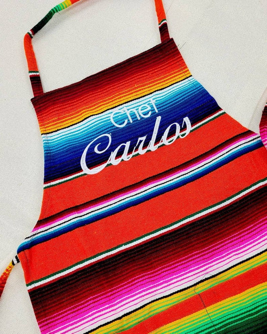 Personalized Apron, Mandil tradicional Mexicano, Traditional Sarepe Apron Delantal Sarape,  Custom Mexican Apron71