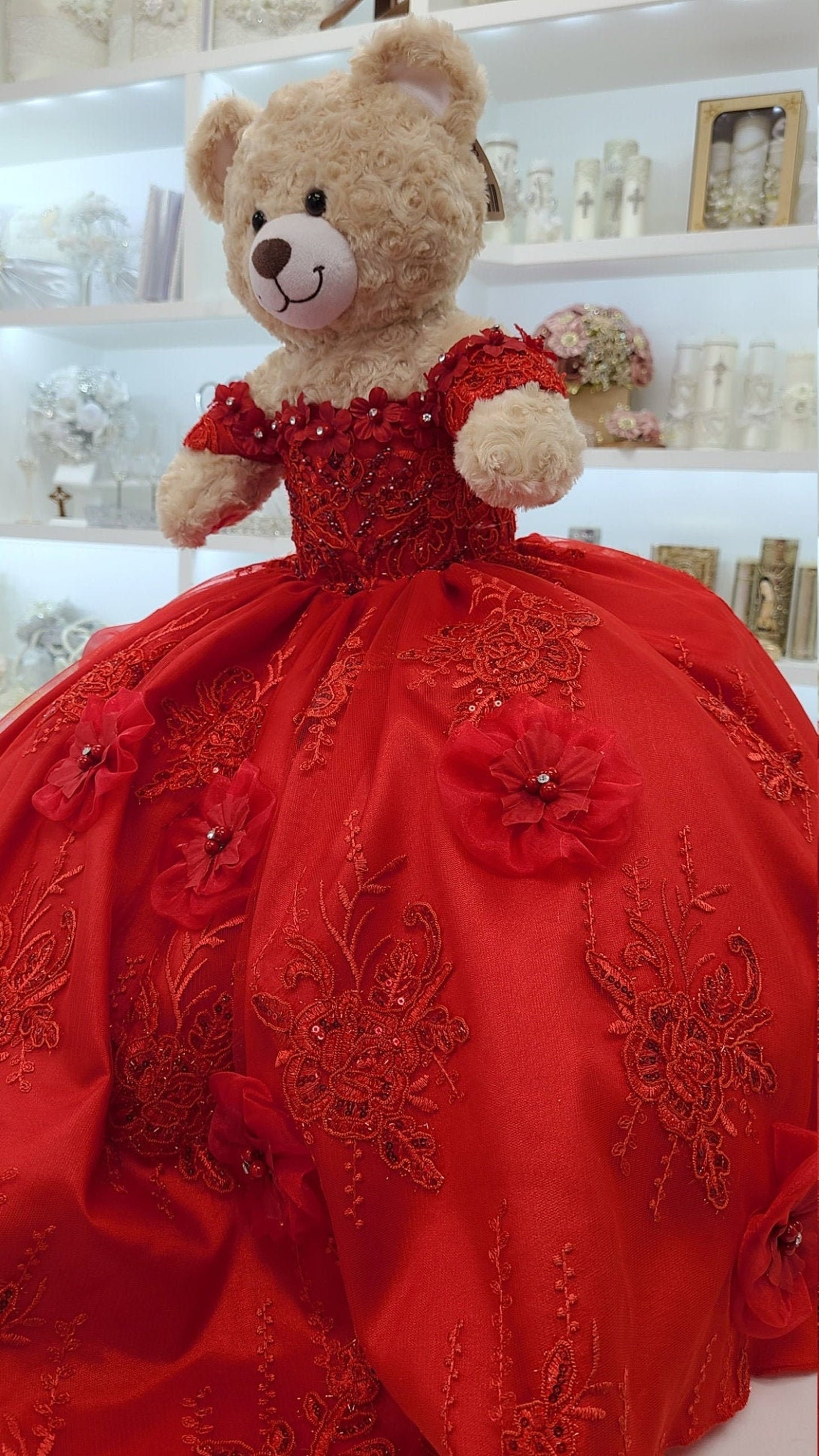 Personalized Quinceanera Teddy Bear Dress, Custom made Teddy Bear Dress, Includes Custom made Dress and Bear316