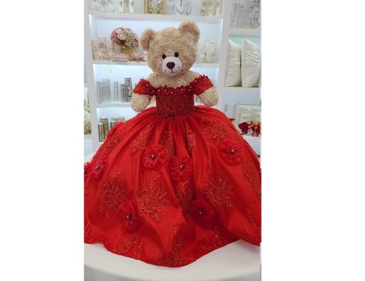 Personalized Quinceanera Teddy Bear Dress, Custom made Teddy Bear Dress, Includes Custom made Dress and Bear316