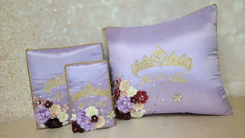 Set de Cojines para Quinceanera/Custom made Pillow Set/ Set de Cojines para Quinceanera Custom Sweet Sixteen Set Quinceanera Pillow Set45