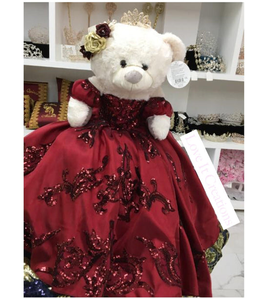 Personalized Quinceanera Teddy Bear Dress, Custom made Teddy Bear Dress, Includes Custom made Dress and Bear271