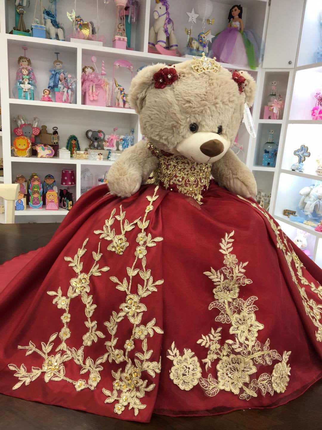 Personalized Quinceanera Teddy Bear Dress, Custom made Teddy Bear Dress, Includes Custom made Dress and Bear154