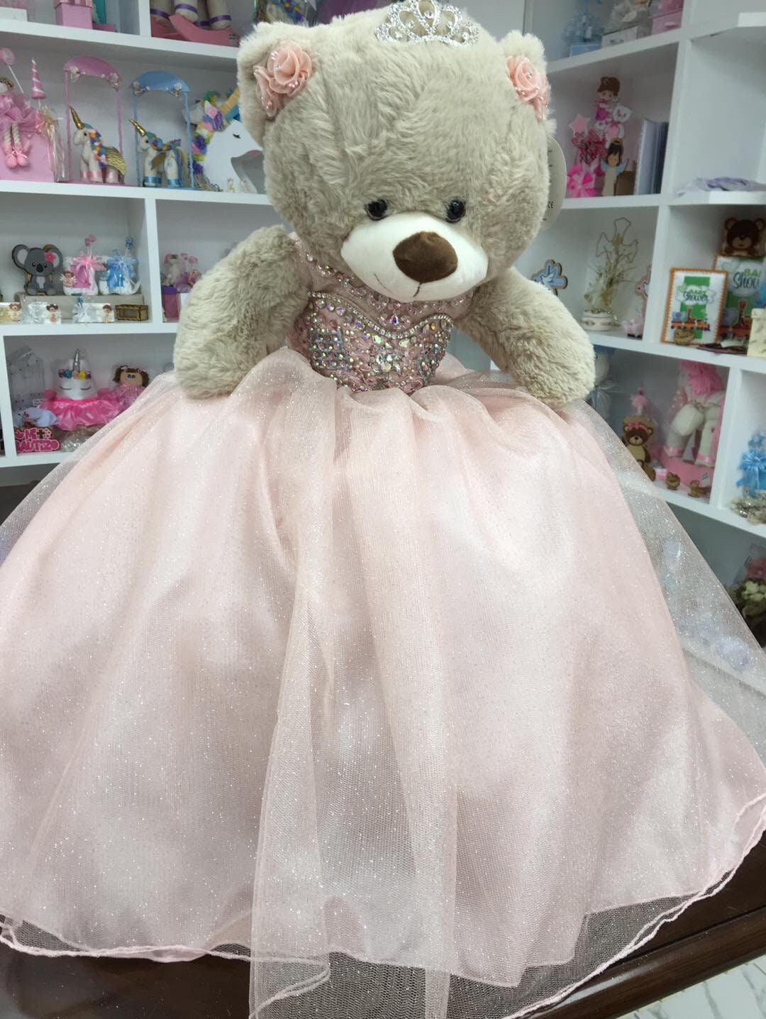 Personalized Quinceanera Teddy Bear Dress, Custom made Teddy Bear Dress, Includes Custom made Dress and Bear267