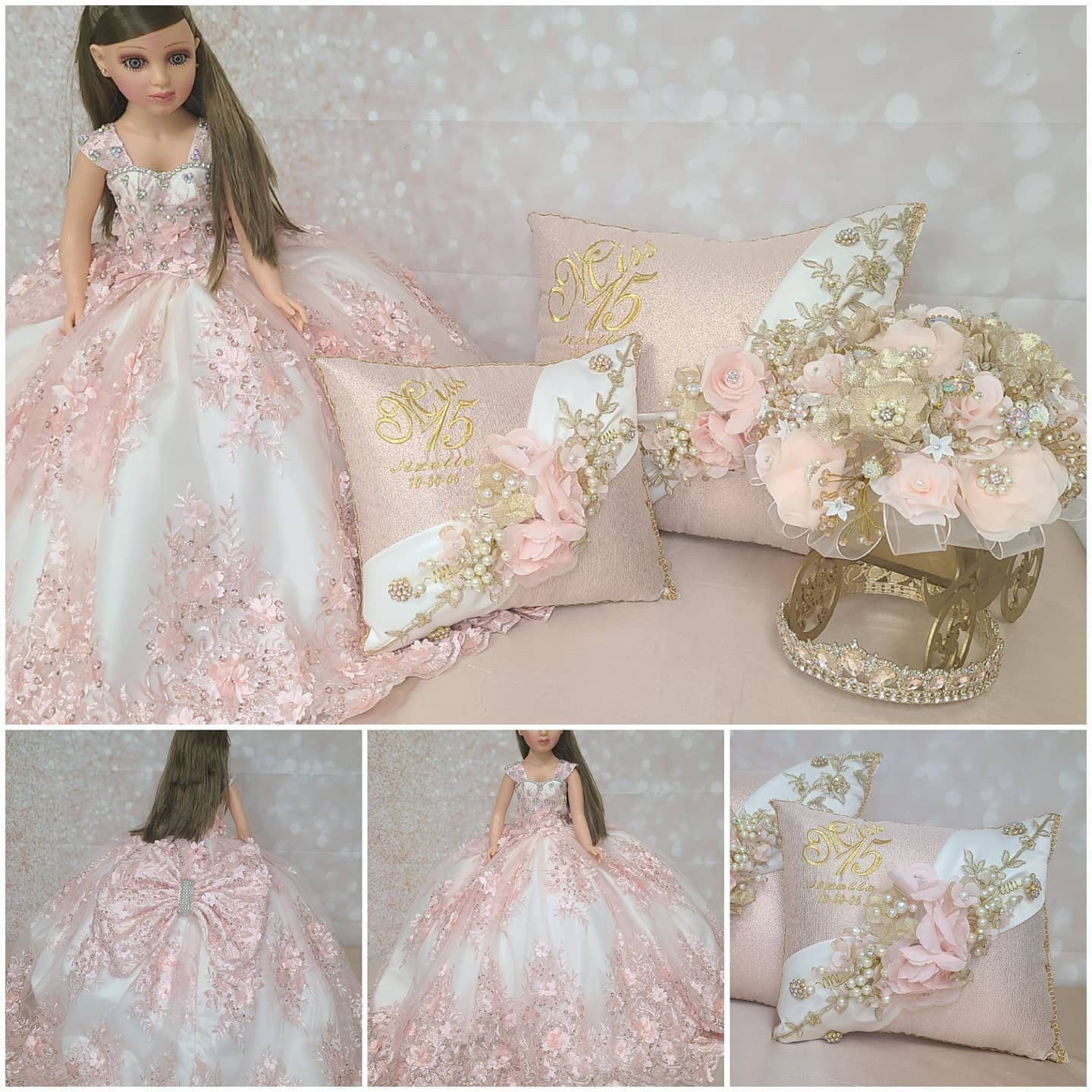 Set de Cojines para Quinceanera/Custom made Pillow Set/ Set de Cojines para Quinceanera Custom Sweet Sixteen Set Quinceanera Pillow Set32