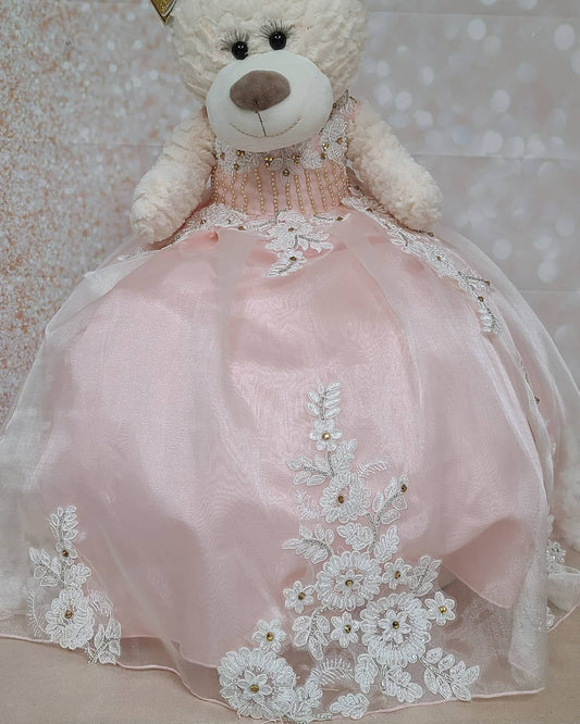 Personalized Quinceanera Teddy Bear Dress, Custom made Teddy Bear Dress, Includes Custom made Dress and Bear256