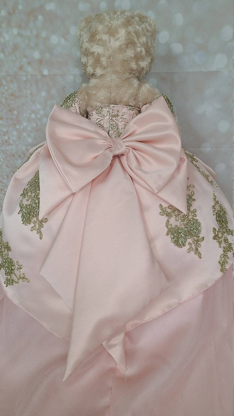 Personalized Quinceanera Teddy Bear Dress, Custom made Teddy Bear Dress, Includes Custom made Dress and Bear288