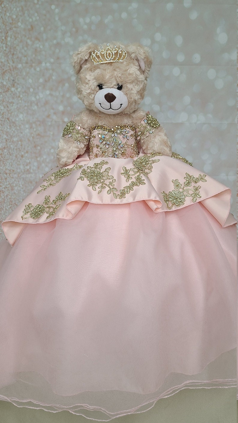 Personalized Quinceanera Teddy Bear Dress, Custom made Teddy Bear Dress, Includes Custom made Dress and Bear288