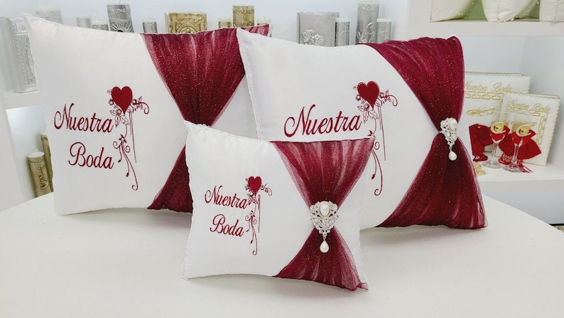 Custom Made Wedding Pillow Set/Personalizado Set de Cojines para Boda/Cojines para Boda, Pillow Set, Cojines de Boda107