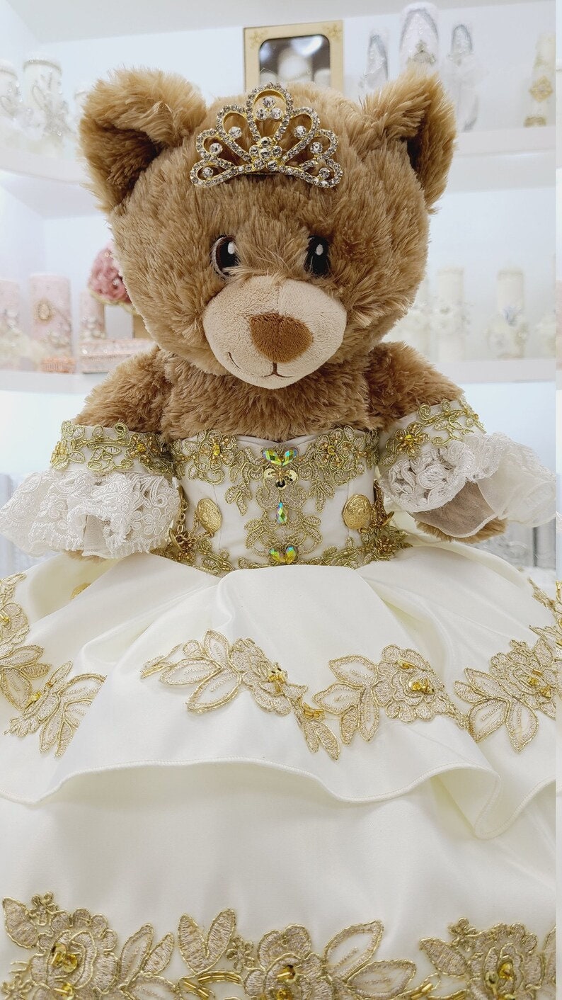 Personalized Quinceanera Teddy Bear Dress, Custom made Teddy Bear Dress, Includes Custom made Dress and Bear127