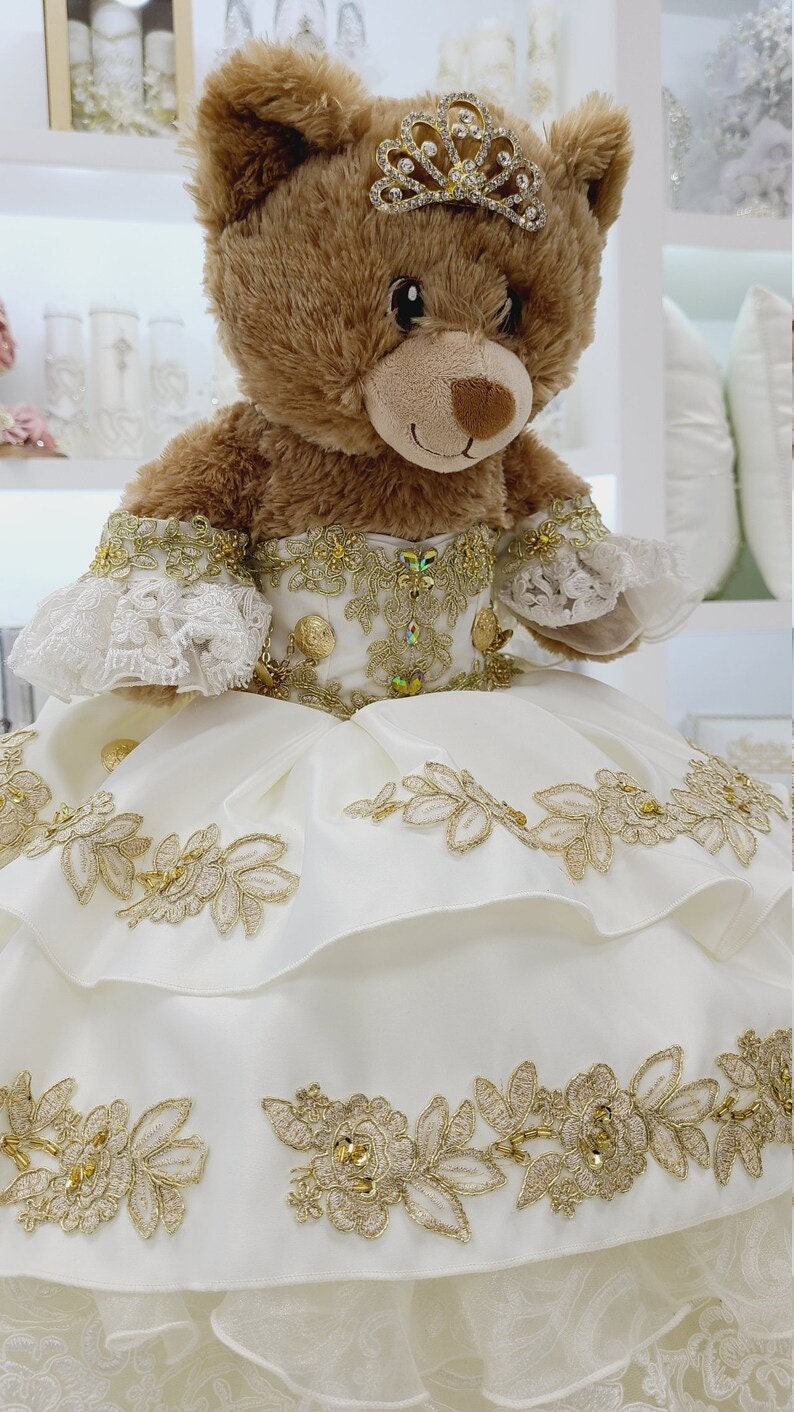 Personalized Quinceanera Teddy Bear Dress, Custom made Teddy Bear Dress, Includes Custom made Dress and Bear127