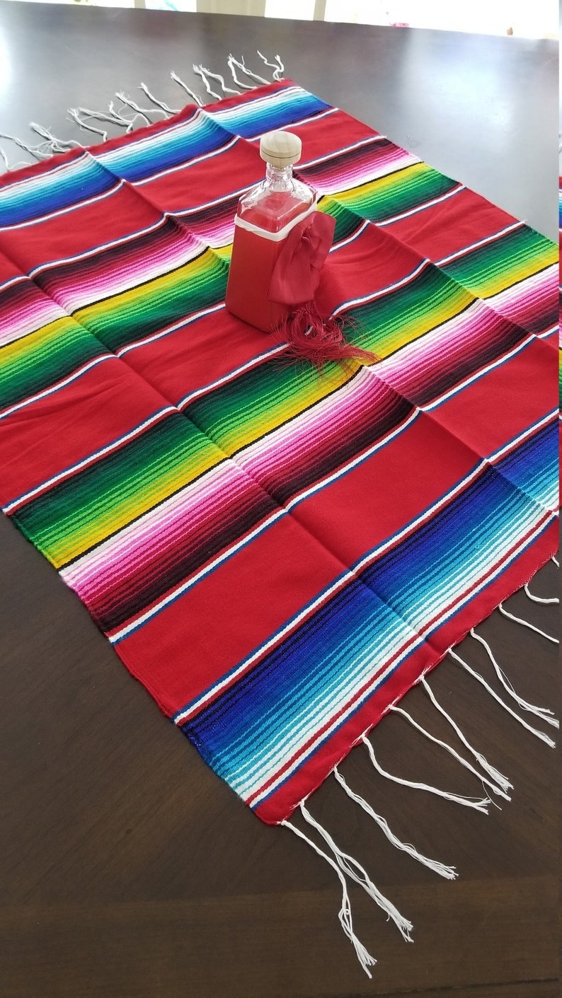 Sarape Table Covers, Sarape Mexicano, Corredor de mesa sarape Camino de Mesa Table runner tablecloth mexican table cloth136