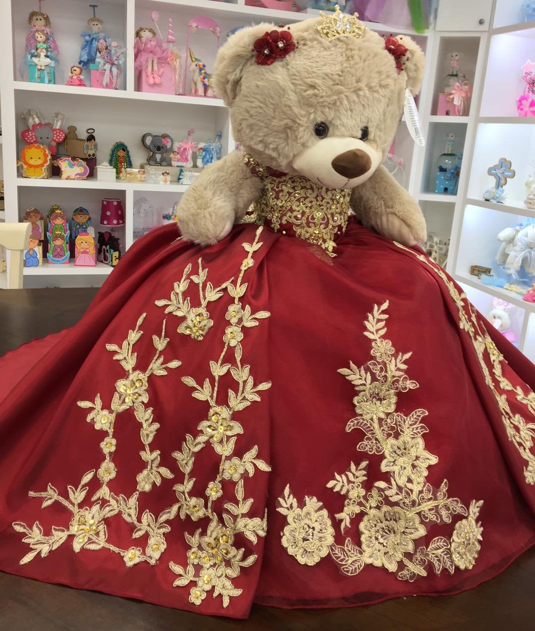 Personalized Quinceanera Teddy Bear Dress, Custom made Teddy Bear Dress, Includes Custom made Dress and Bear154