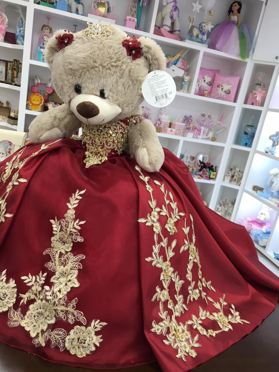 Personalized Quinceanera Teddy Bear Dress, Custom made Teddy Bear Dress, Includes Custom made Dress and Bear154